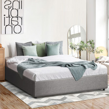 Grey Aldan Gas Lift Storage Bed Base