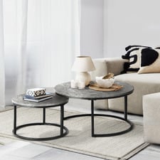2-Piece Amiel Round Nesting Coffee Table Set