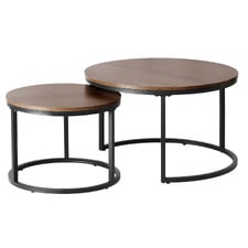 2-Piece Amiel Round Nesting Coffee Table Set