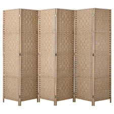6 Panel Shyla Pine Wood Room Divider