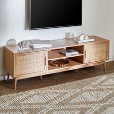 160cm Holly 2 Cabinet Rattan Entertainment Unit