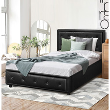 Black Audrey Gas Lift Storage Bed Frame