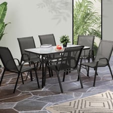 6 Seater Mirabella Rectangular Outdoor Dining Set