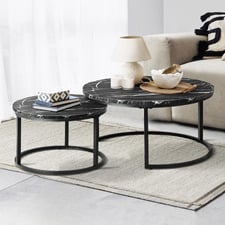2-Piece Johan Round Nesting Coffee Table Set
