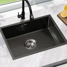 Parker Matte Black Single Stainless Steel Kitchen Sink