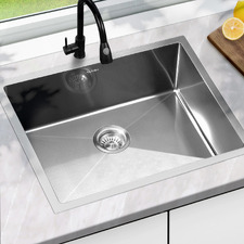 Parker Silver Single Stainless Steel Kitchen Sink