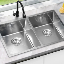 Parker 760mm Double Stainless Steel Kitchen Sink