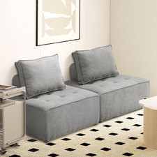 (Set of 2) Elga Upholstered Armless Lounge Chairs