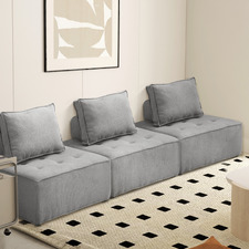 Elga Upholstered Armless Lounge Chairs (Set of 3)