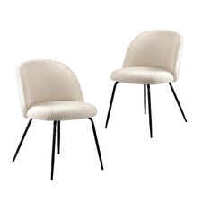 Lysander Boucle Dining Chairs (Set of 2)