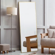 Amber Aluminium Floor Mirror