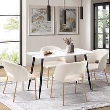 White Deacon Dining Table & Chair Set