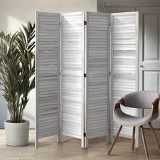 4 Panel Kryvo Paulownia Wood Room Divider
