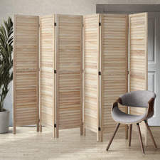 6 Panel Kryvo Paulownia Wood Room Divider