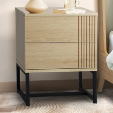 Natural Michaela Bedside Table