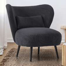 Aleyn Corduroy Velvet Wing Back Chair