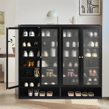 Black Josephine 4 Door Shoe Cabinet