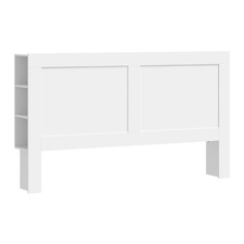 White Jephson Bedhead with Shelves