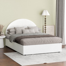 Seraphine Faux Leather Gas Lift Storage Bed