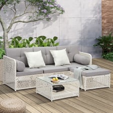 4 Seater Edwards Outdoor Lounge & Table Set