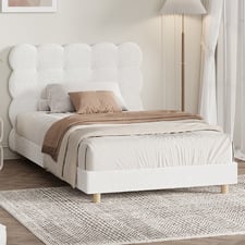 Winslow Boucle Platform Bed
