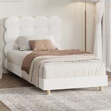 Winslow Boucle Platform Bed