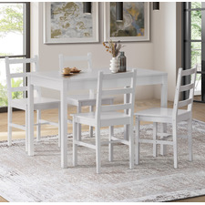 4 Seater Abriana Pine Wood Dining Table & Chair Set