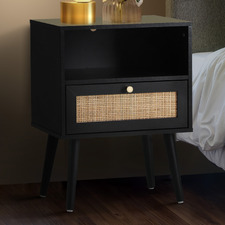Black Erin Bedside Table