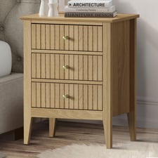 Hilda 3 Drawer Bedside Table