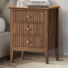 Hilda 3 Drawer Bedside Table