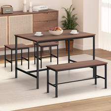 4 Seater Alice Dining Table, Stool & Bench Set