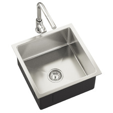 Yeva 440mm Single Kitchen Sink & Pull-Out Mixer