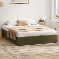 Green Seraphine Sherpa Gas Lift Storage Bed Base