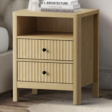 Halifax 2 Drawer & 1 Shelf Bedside Table