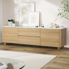 Coney Faux Marble Entertainment Unit