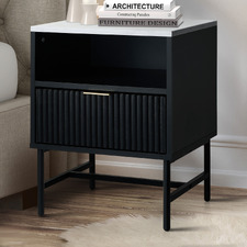 Hammond Faux Marble Bedside Table