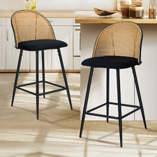 66cm Lucian Velvet Bar Stools (Set of 2)
