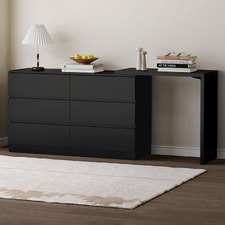 Damien 6 Drawer Chest with Desk Extension