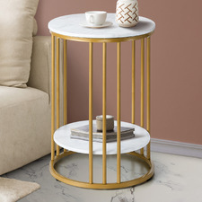 Sabrina Faux Marble Side Table