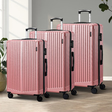 3 Piece Pink Deanna Luggage Set