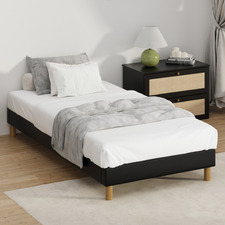Carrie Faux Leather Bed Base
