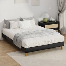 Carrie Faux Leather Bed Base