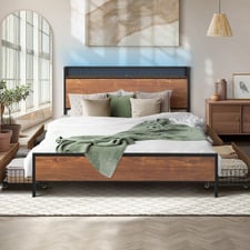 Gail Bed Frame with LED & Underbed Storage
