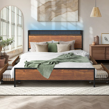 Gail Bed Frame with LED & Underbed Storage