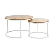 2-Piece Leonid Round Nesting Coffee Table Set