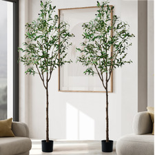 210cm Potted Faux Olive Trees (Set of 2)