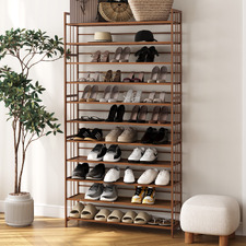 Zale 11 Shelf Bamboo Shoe Rack