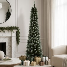 180cm Frosted Green Tinseltown Slim Christmas Tree
