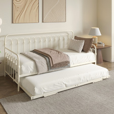 Faye Steel Single Daybed with Trundle