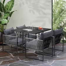 4 Seater Square Hicks Outdoor Dining Table & Chair Set